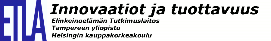 ETLA - Innovaatiot ja tuottavuus
