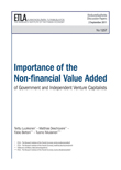 Importance of the Non-financial Value Added of Government and Independent Venture Capitalists - dp1257