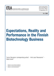 Expectations, Reality and Performance in the Finnish Biotechnology Business - dp1286