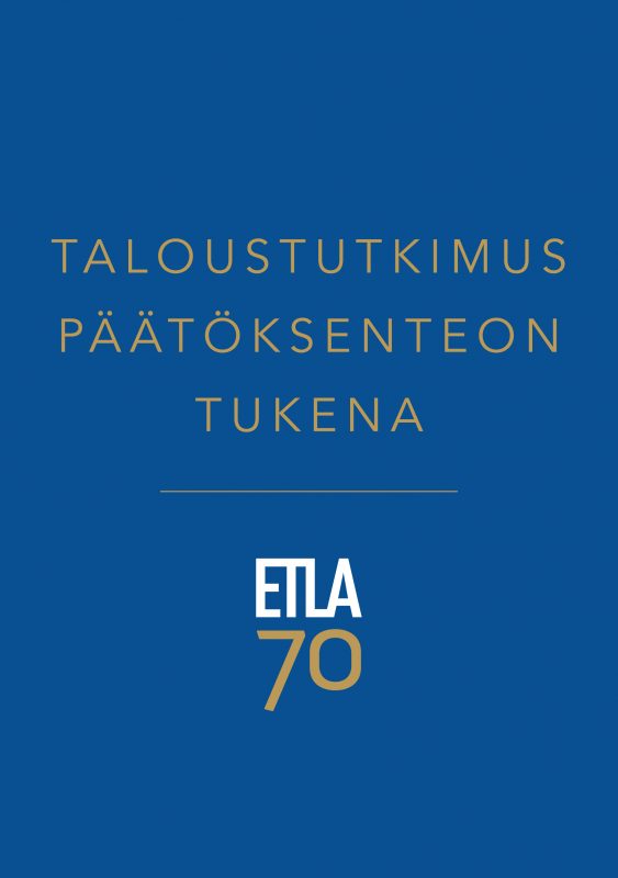 Taloustutkimus päätöksenteon tukena - ETLA-B273