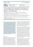 Extracting Value through Technology and Service Platforms: The Case of Licensing, Services and Royalties - ETLA-Muistio-Brief-21