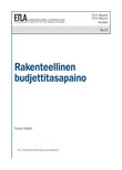 Structural Budget Balance - ETLA-Raportit-Reports-11