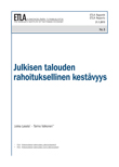 Julkisen talouden rahoituksellinen kestävyys - ETLA-Raportit-Reports-3