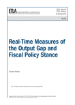 Real-Time Measures of the Output Gap and Fiscal Policy Stance - ETLA-Raportit-Reports-37