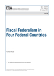 Fiscal Federalism in Four Federal Countries - ETLA-Raportit-Reports-38