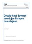 Predicting Housing Prices with Google Searches in Finland - ETLA-Raportit-Reports-63