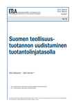 The Renewal of Production at the Product Line Level in Finnish Manufacturing - ETLA-Raportit-Reports-72