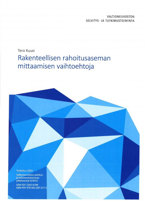 Rakenteellisen rahoitusaseman mittaamisen vaihtoehtoja - raportti_2015_5