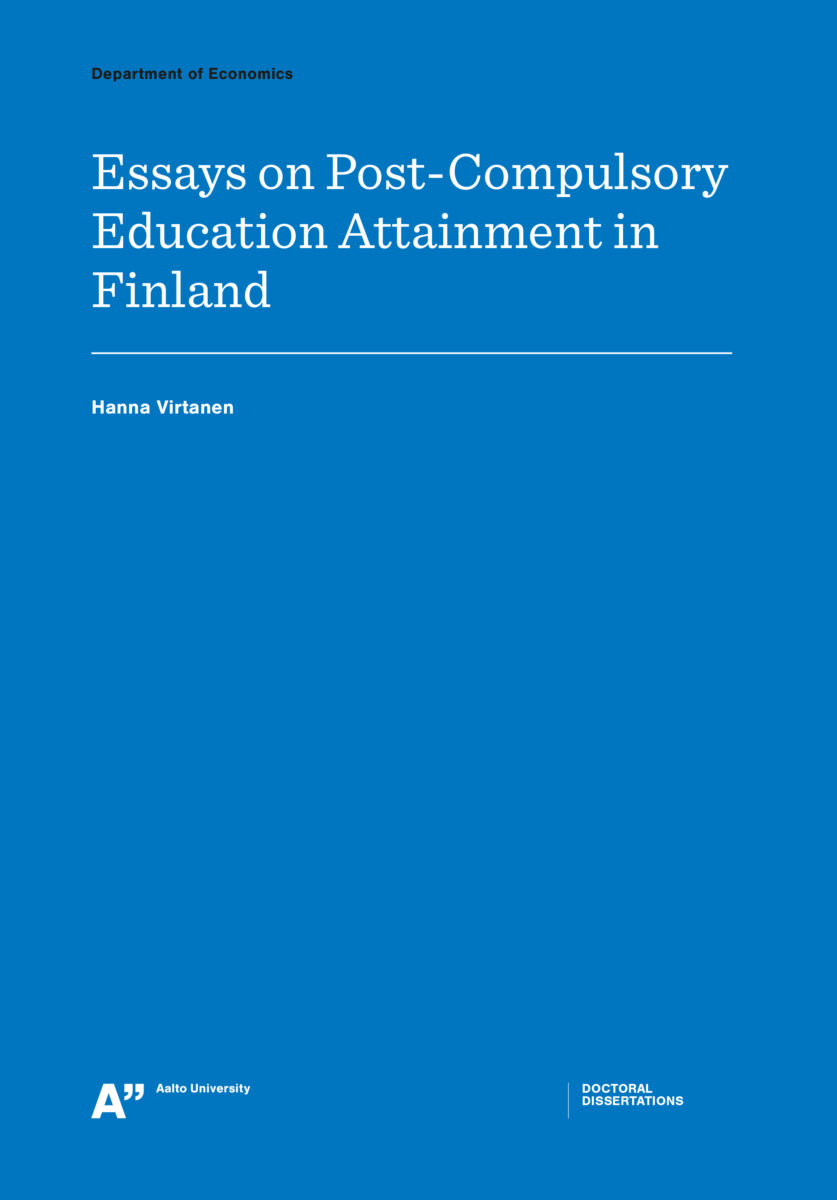 Essays on Post-Compulsory Education Attainment in Finland