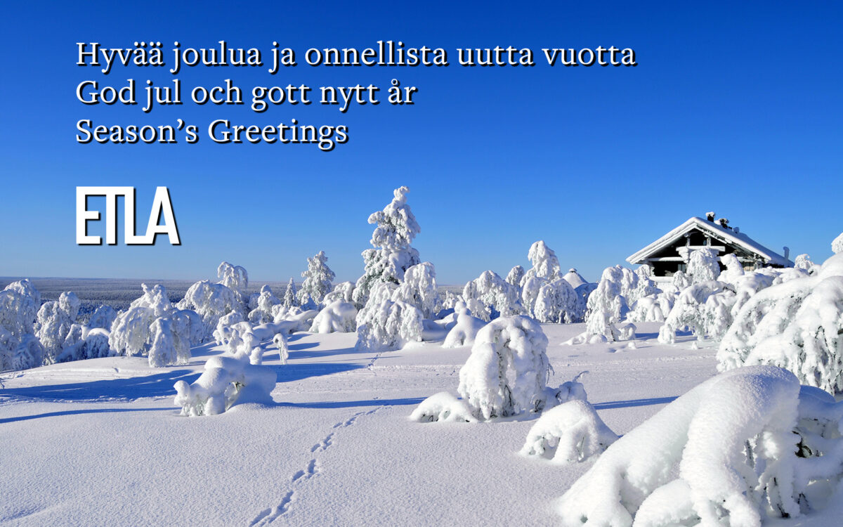 Hyvää Joulua! Välipäivinä sulattelemme ja valmistaudumme uuteen