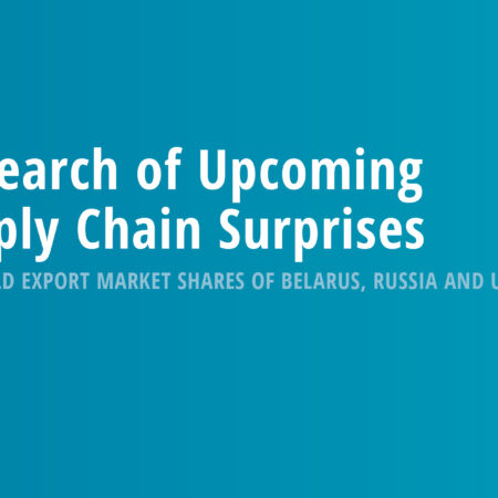 In Search of Upcoming Supply Chain Surprises: The World Export Market Shares of Belarus, Russia and Ukraine