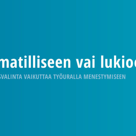 Ammatilliseen vai lukioon? Koulutusvalinta vaikuttaa työuralla menestymiseen