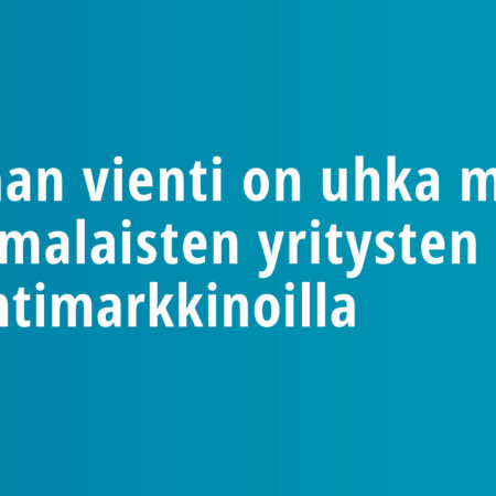 Chinese Export Competition Affects the Exports of Firms from Finland