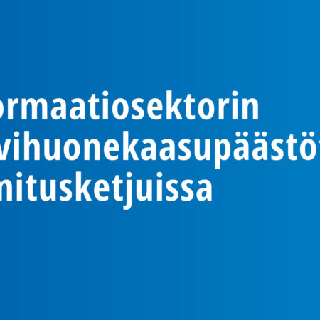 Informaatiosektorin kasvihuonekaasupäästöt toimitusketjuissa