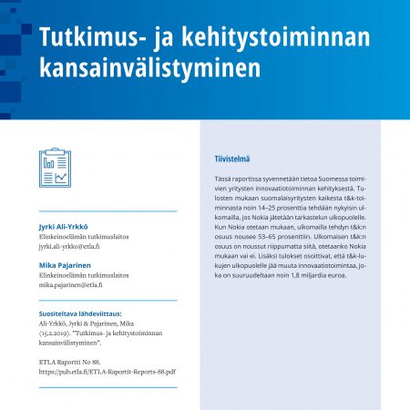 Tutkimus- ja kehitystoiminnan kansainvälistyminen