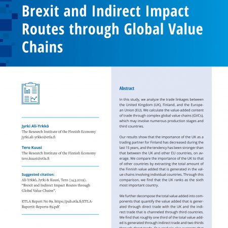 Brexit and Indirect Impact Routes through Global Value Chains