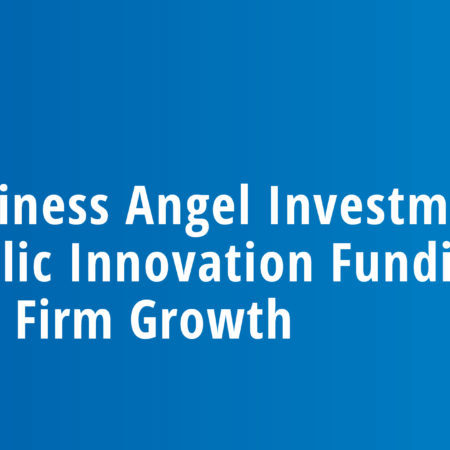 Business Angel Investment, Public Innovation Funding and Firm Growth