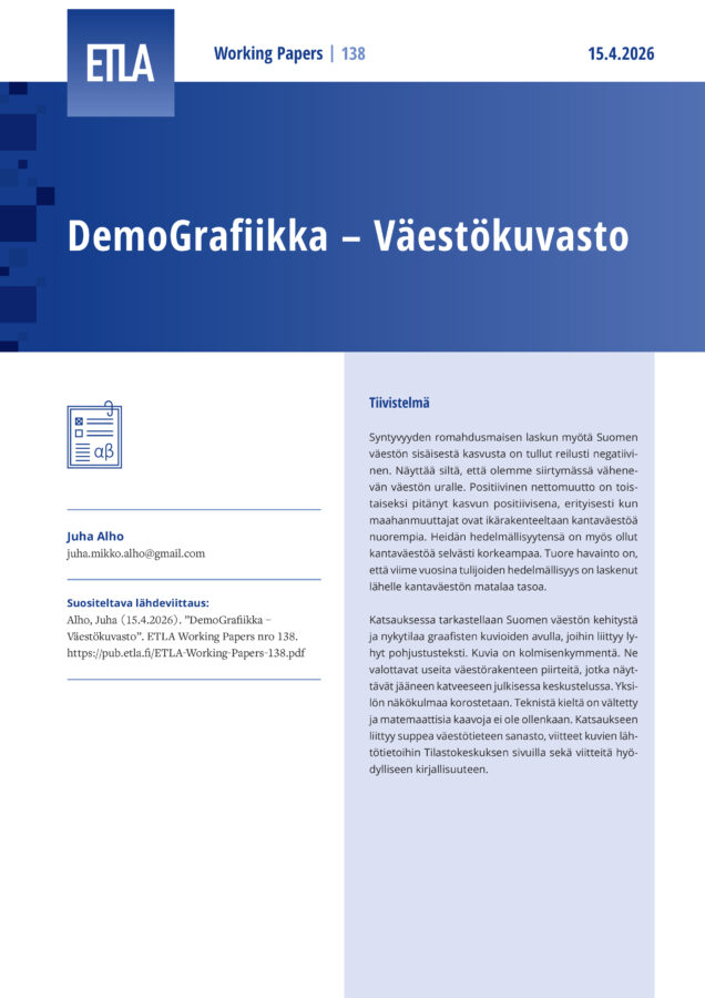 DemoGraphics – Population in Pictures - ETLA-Working-Papers-138
