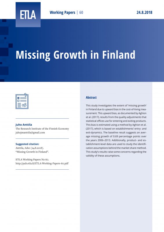 Missing Growth in Finland - ETLA-Working-Papers-60