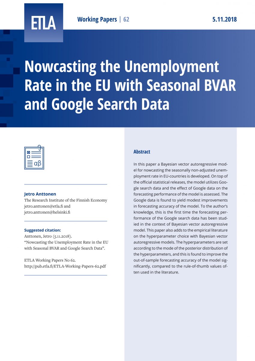 Nowcasting the Unemployment Rate in the EU with Seasonal BVAR and Google Search Data