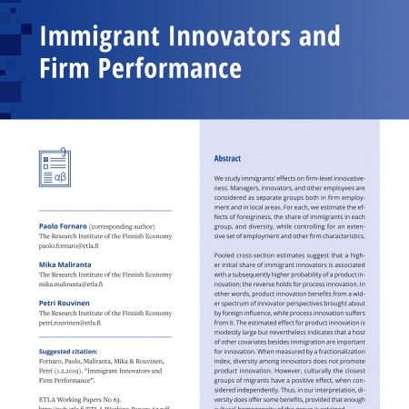 Immigrant Innovators and Firm Performance