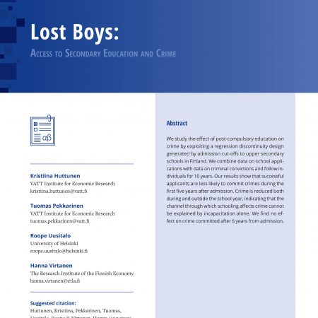 Lost Boys: Access to Secondary Education and Crime