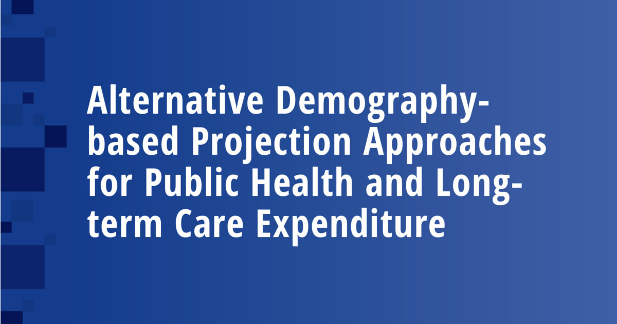 Alternative Demography-based Projection Approaches for Public Health and Long-term Care Expenditure