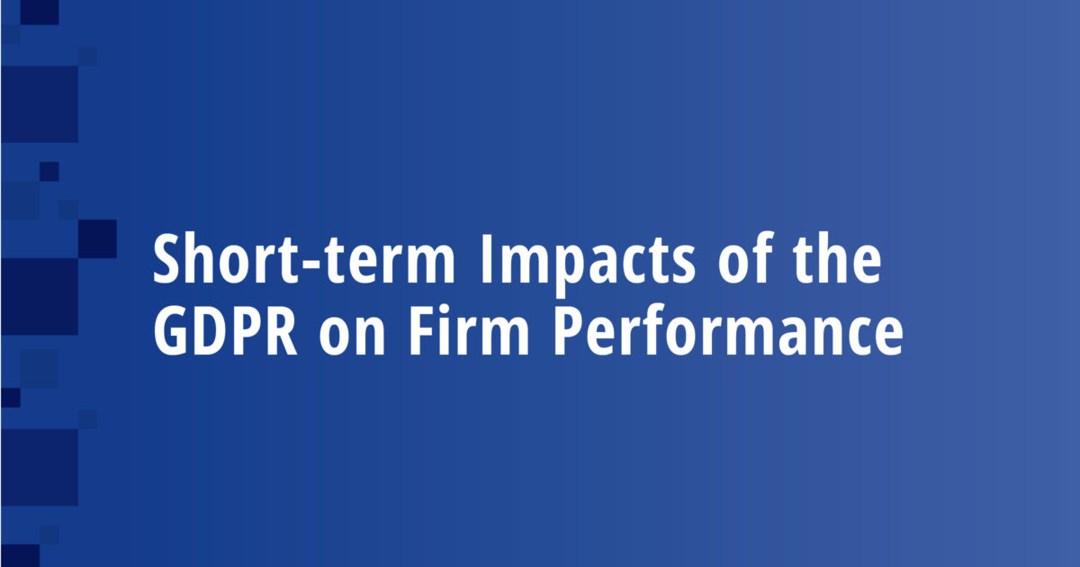 Short-term Impacts of the GDPR on Firm Performance