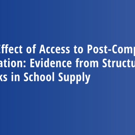 The Effect of Access to Post-Compulsory Education: Evidence from Structural Breaks in School Supply