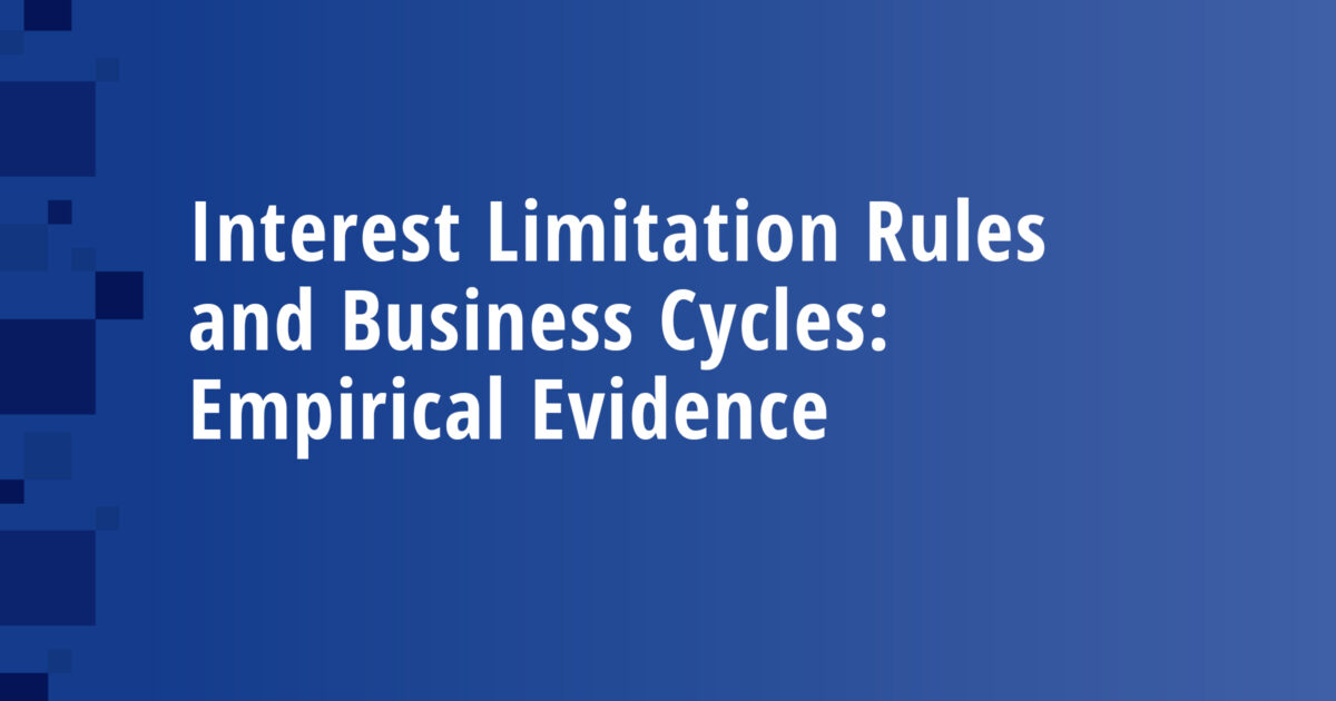 Interest Limitation Rules and Business Cycles: Empirical Evidence