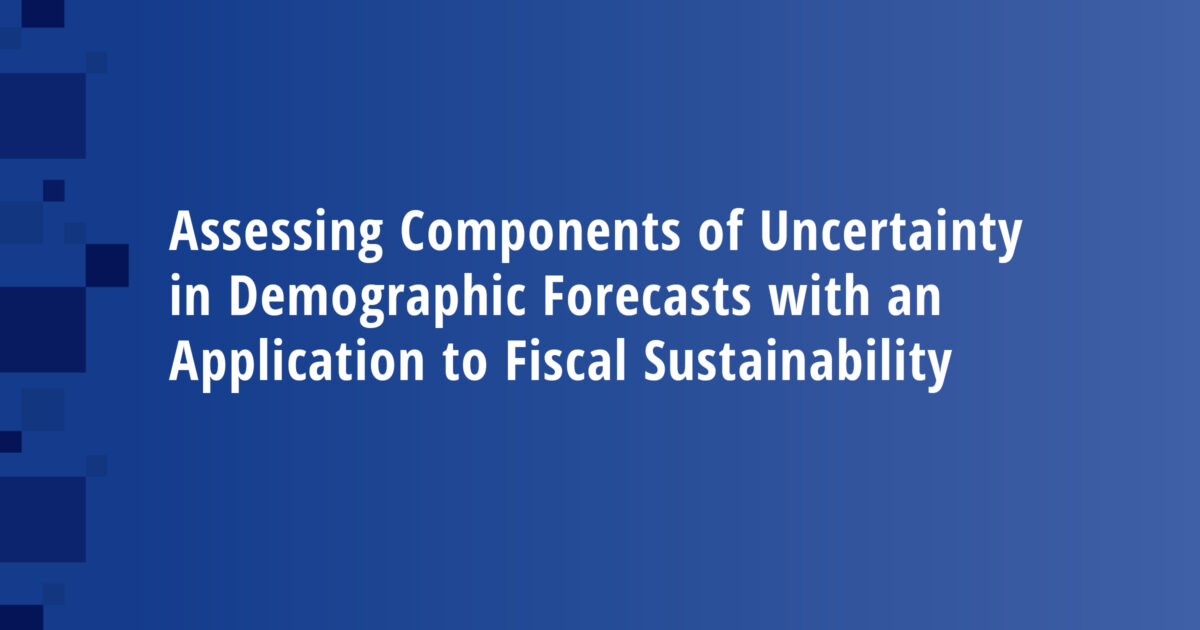 Assessing Components of Uncertainty in Demographic Forecasts with an Application to Fiscal Sustainability