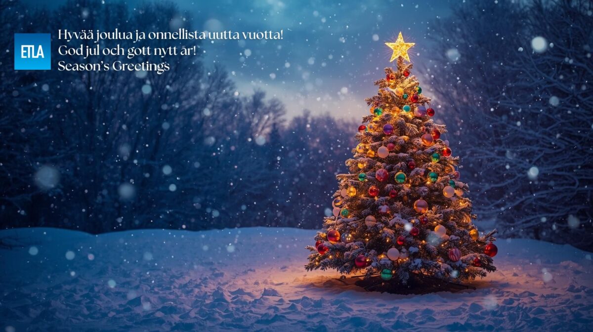 Tunnelmallista joulua ja kohti juhlavuotta