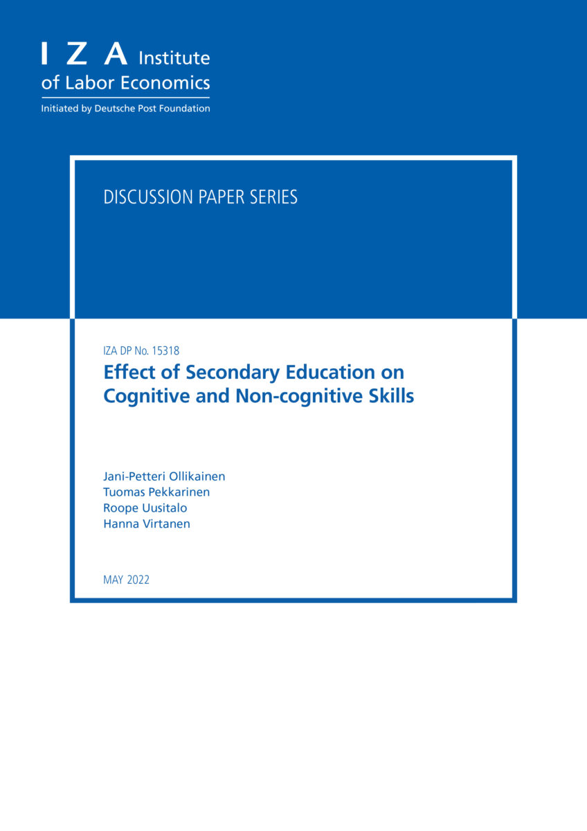 Effect of Secondary Education on Cognitive and Non-cognitive Skills
