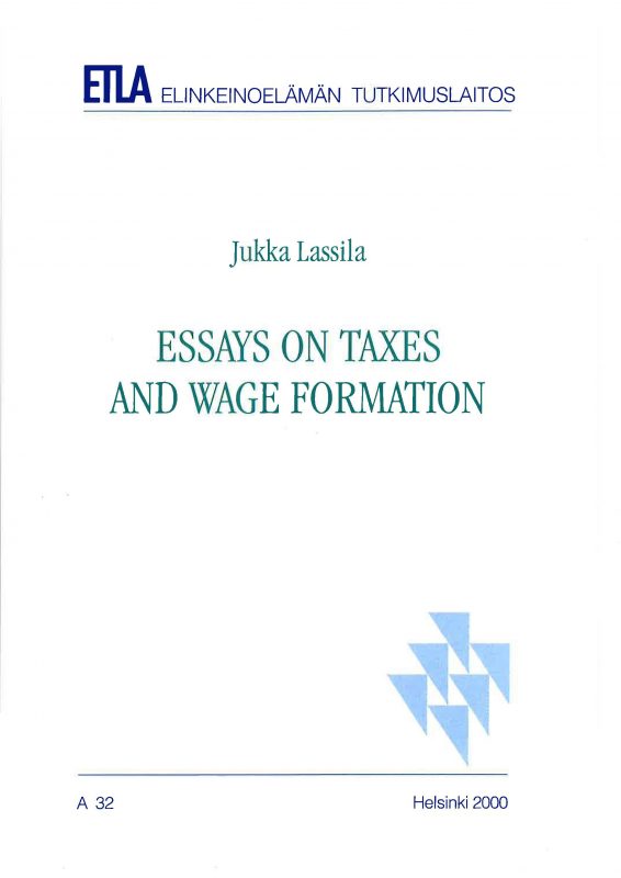 Essays on Taxes and Wage Formation - A32