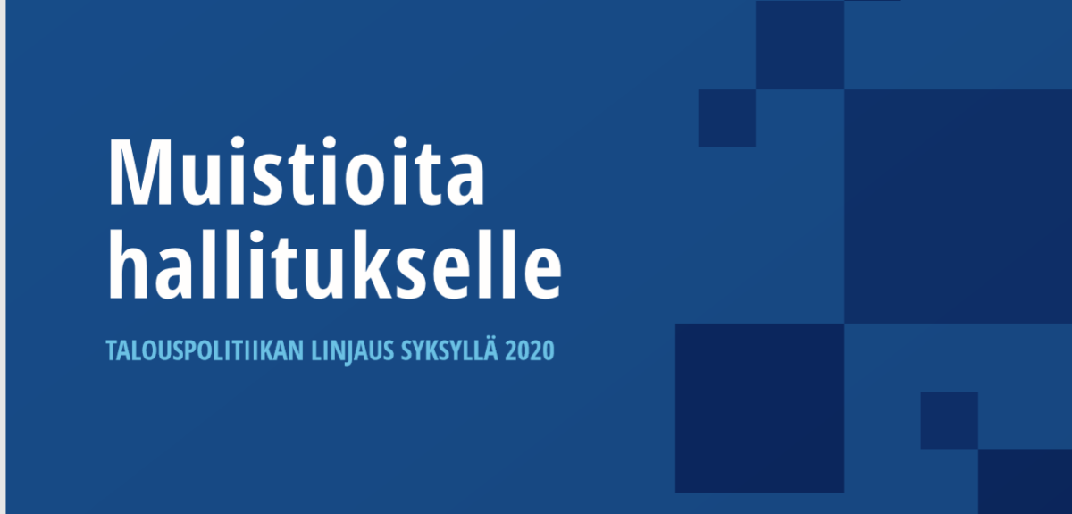 Etla suosittaa: talouspolitiikan tavoitteeksi työllisyysloikka, alijäämän sulattaminen ja koronakriisistä toipumisen varmistaminen