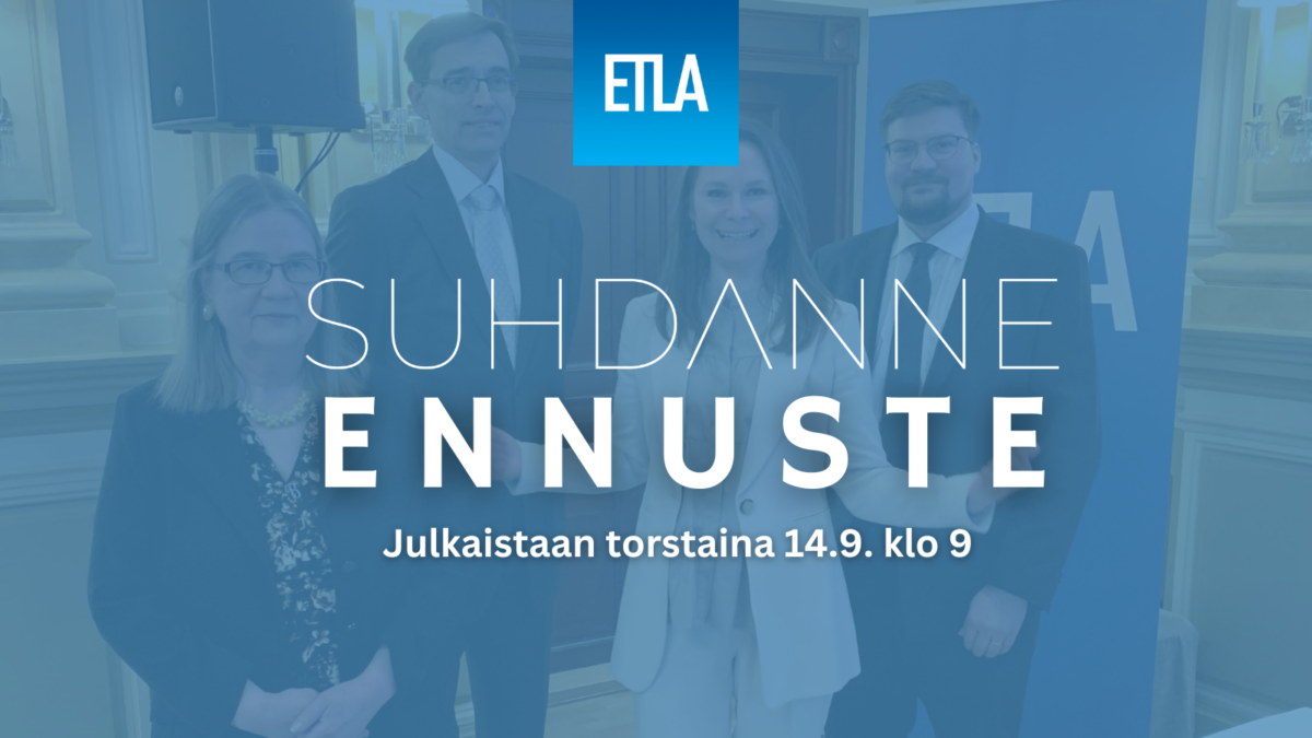 Syksyn Suhdanne-ennuste julkaistaan 14.9. klo 9