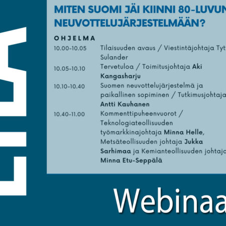 Miten Suomi jäi kiinni 80-luvun neuvottelujärjestelmään: webinaari