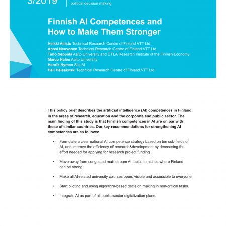 Finnish AI Competences and How to Make Them Stronger