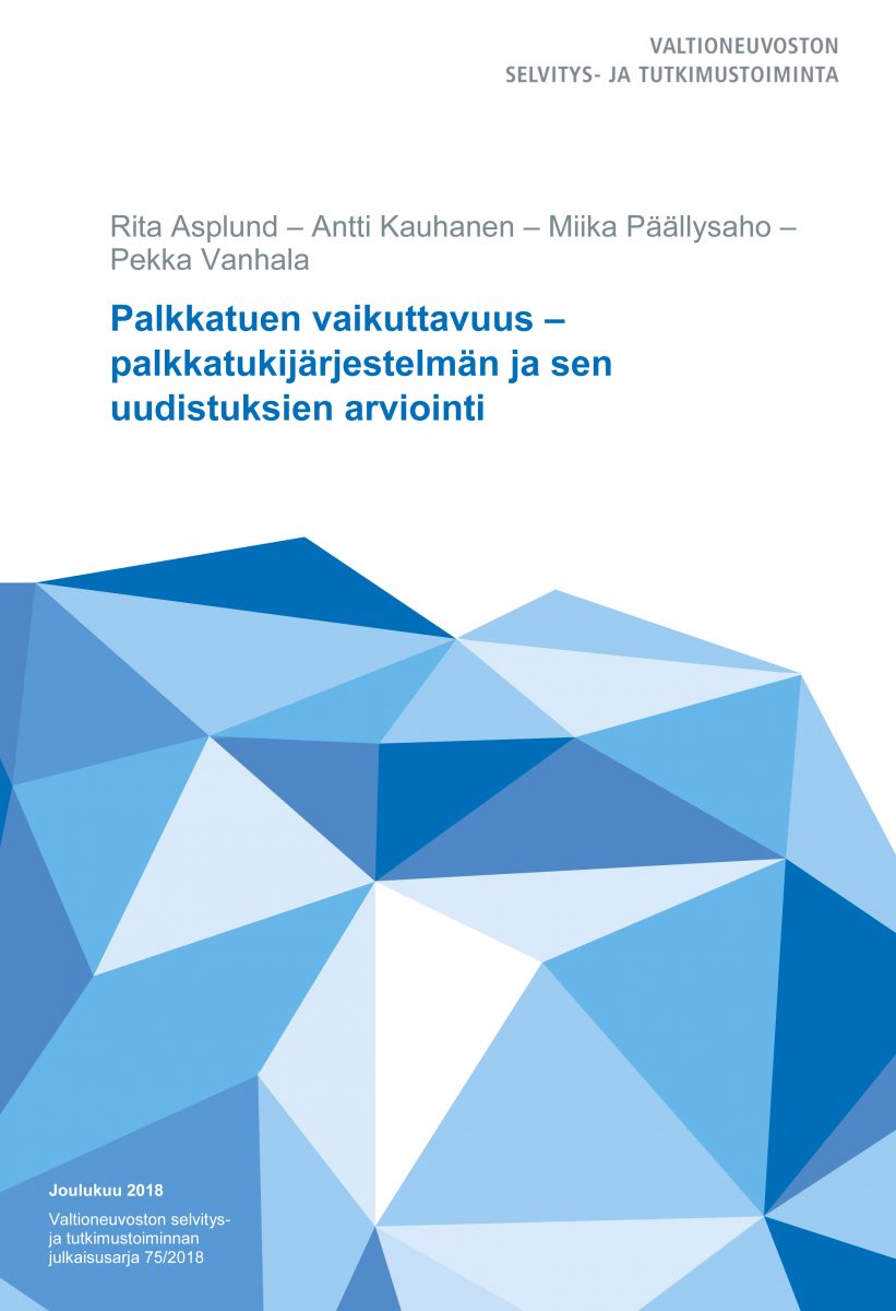 The Impact of Wage Subsidies – An Evaluation of the Wage Subsidy System and Its Reforms