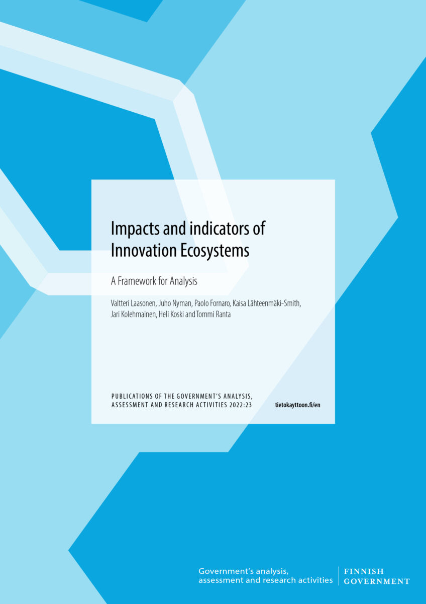 Impacts and indicators of Innovation Ecosystems – A Framework for Analysis